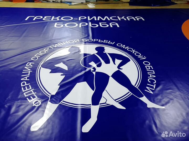 Покрытие борцовского ковра с уникальной разметкой