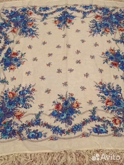 Павлопосадский платок шерстяной новый