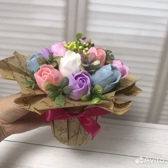 Букет цветов из мыла
