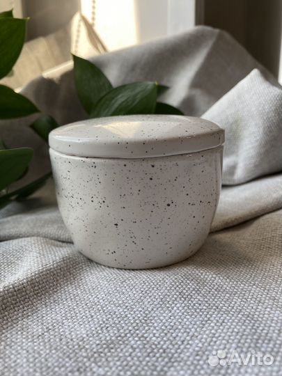 Керамическая шкатулка белая