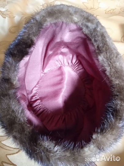 Норковая шапка мужская б/у