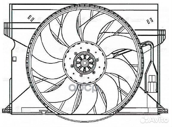 Вентилятор радиатора Mercedes-Benz E (W211) (02)