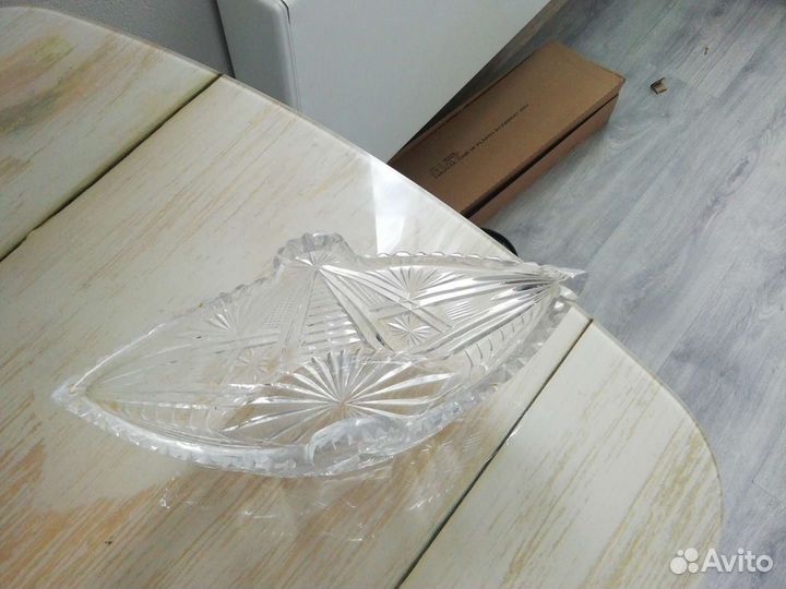 Хрустальный салатник Ладья