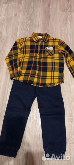 Комплект рубашка+ джинсы р-р 92 и 104