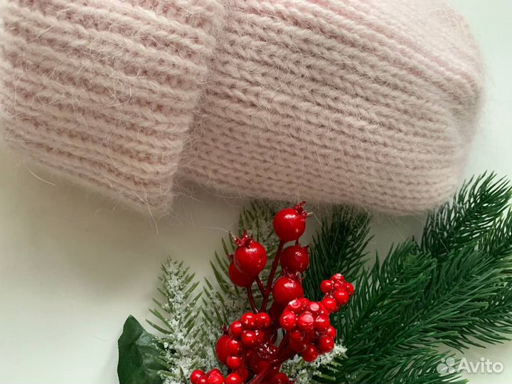 Шапка ручной работы из пуха норки, ангоры