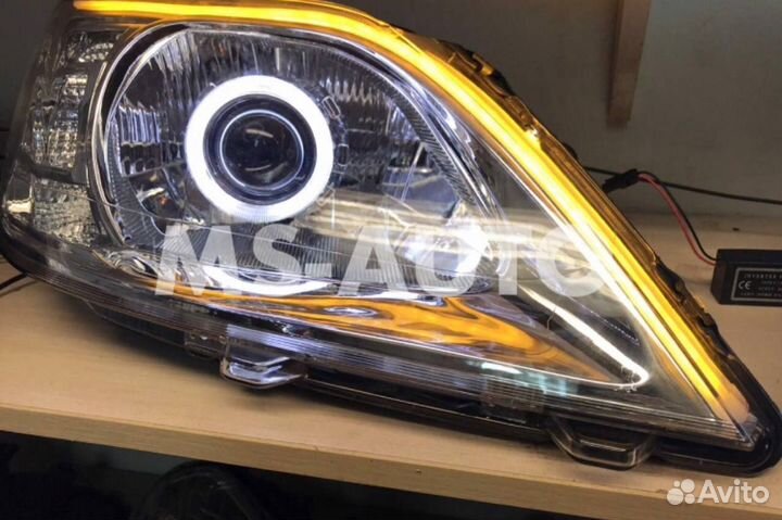 Фары Ларгус би-линза + дхо (2.0)