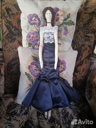 Интерьерная кукла тильда Выпускница Натали