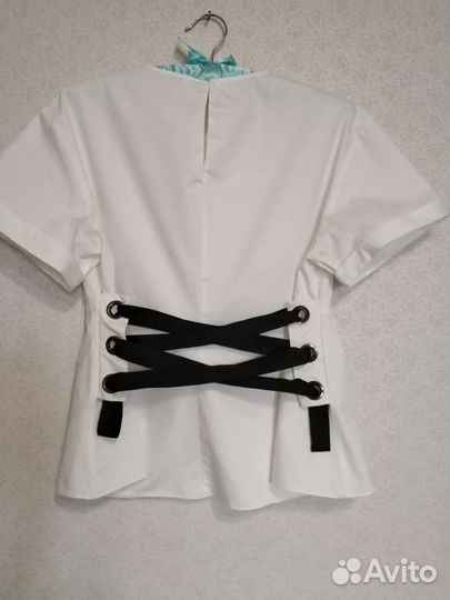 Zara хлопок блузка 46