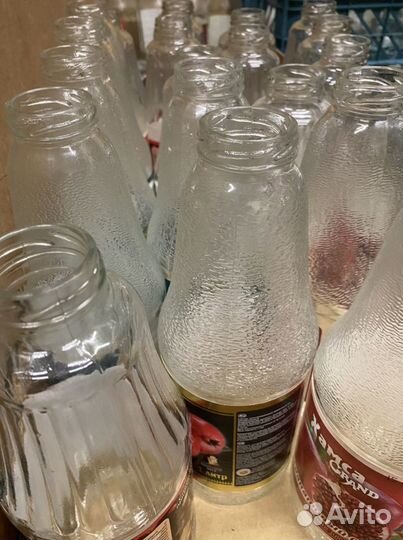 Литровые бутыли от сока с крышками (200 шт.)