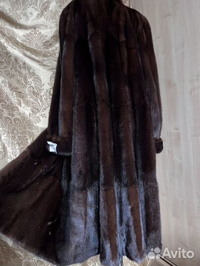 Шуба норковая, 48 50 52, 128 ог, 115 см, богатая