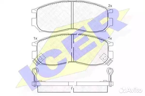 Колодки передние mitsubishi Lancer 9 /Galant 6 ice