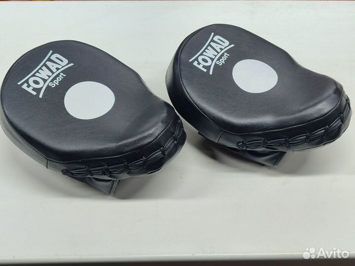 Лапы боксерские изогнутые кожа пара