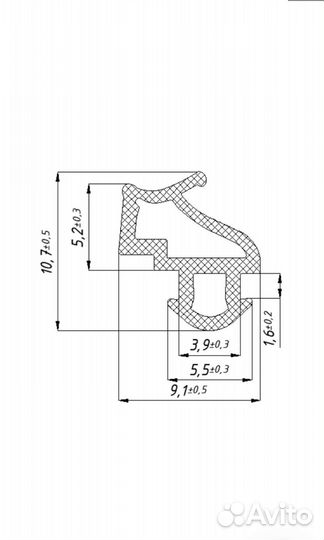 Уплотнитель резина для пластиковых окон пвх