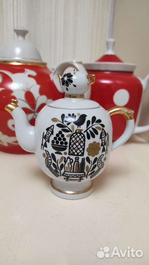 Чайник лфз фарфоровый Русский сувенир СССР