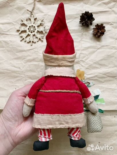 Дед мороз. Текстильная интерьерная игрушка