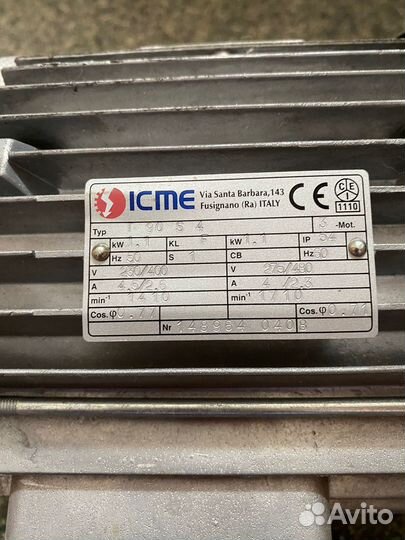 Мотор icme 1100 Вт тип T90S4