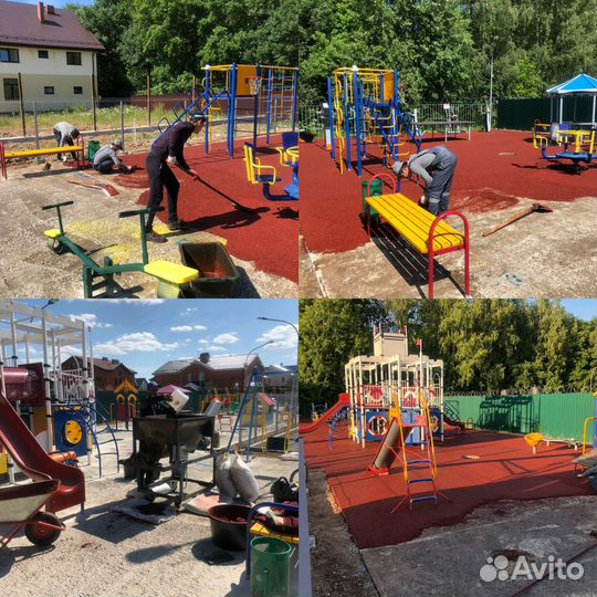 Бесшовное покрытие из резиновой крошки 10 мм