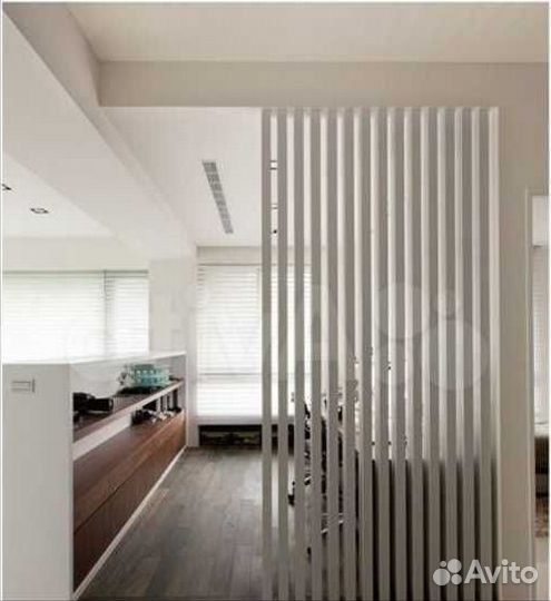 Реечные перегородки из дерева