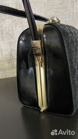 Сумка женская замша лакированная
