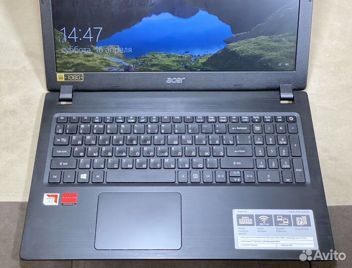 Ноутбук Acer (A6-9220/12GB DDR4/SSD/Radeon 520)