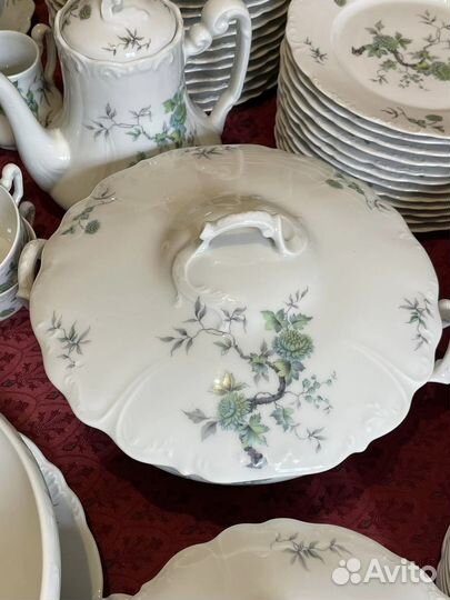 Сервиз посуда Лимож Франция фарфор винтаж 68предм