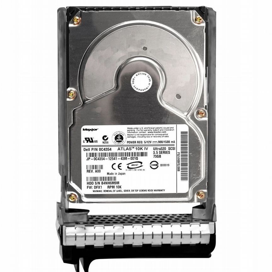 [C4354] Жесткий Диск Dell 73gb U160scsi 3.5" Hdd C4354