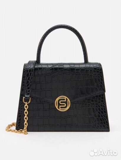 Сумка натуральная кожа черная