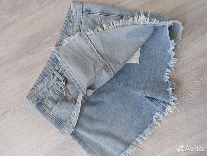 Джинсовая юбка-шорты