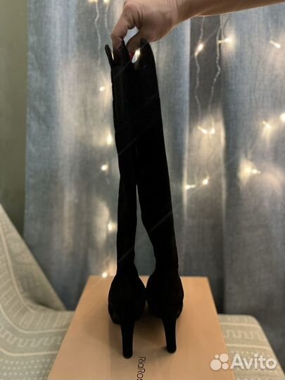 Сапоги женские демисезонные замшевые