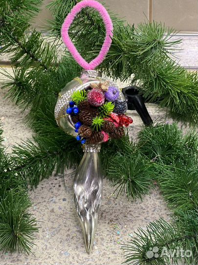 Елочные игрушки ссо и ручной работы