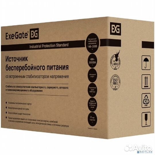 Exegate EP285503RUS ибп ExeGate SpecialPro SMART LLB-1500.LCD.AVR.euro.RJ 1500VA/950W, LCD, AVR, 4 е