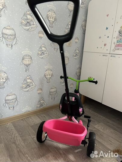 Детский трехколесный велосипед с ручкой Puky Ceety