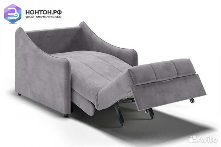 Кресло аккордеон Эско серое / серо-бежевое