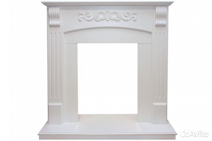 Каминокомплект Sorrento угловой - Белый дуб