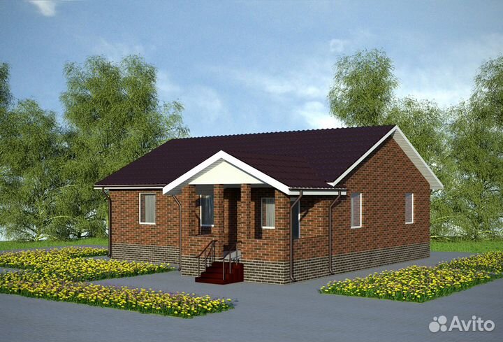 Альбом Проект одноэтажного дома - 107,3 м2