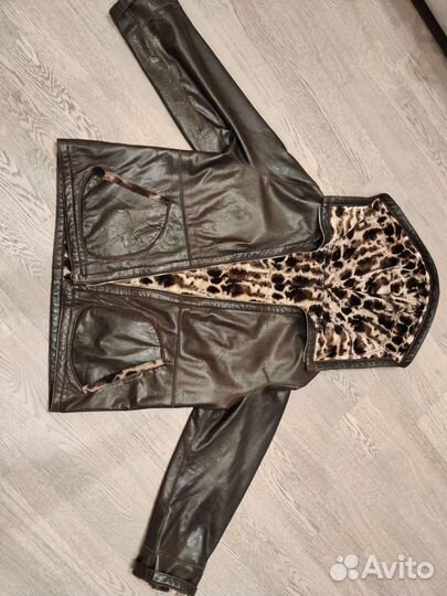 Куртка кожаная женская размер 52