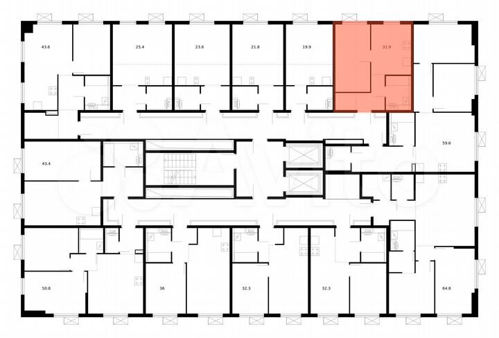 1-к. квартира, 31,9 м², 8/17 эт.