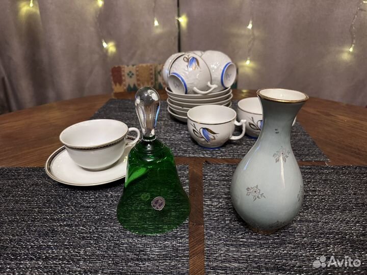 Чашка с блюдцем Чехословакия старая рига СССР