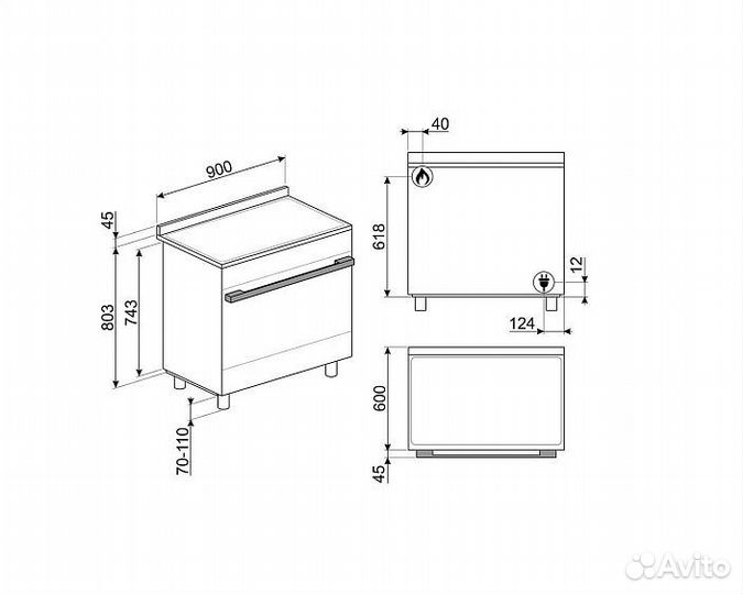 Варочный центр smeg CPF9gman1