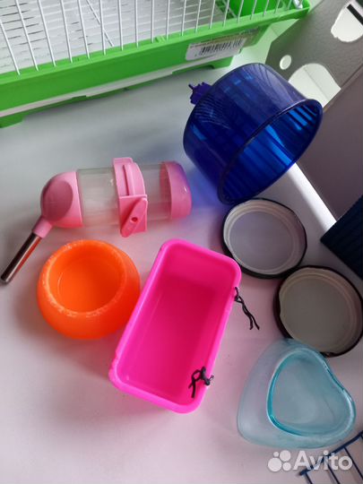 Клетка для мелких грызунов, аксессуары