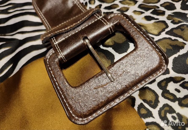 Италия ремень пояс винтаж кожа прессованная