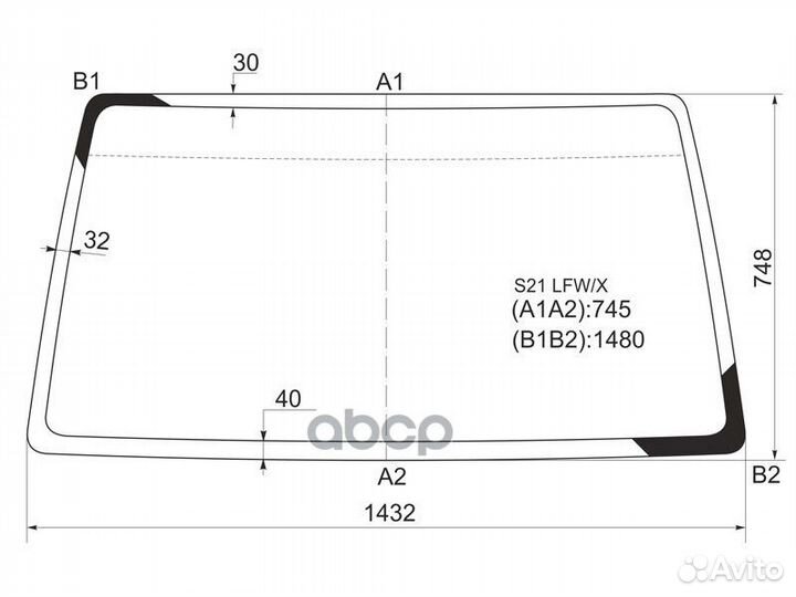 Стекло лобовое nissan vanette SK#2/mazda bongo