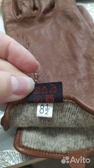 Перчатки кожаные, вязанные варежки женские