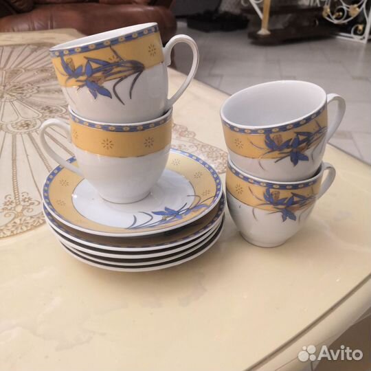 Чашка с блюдцем 4 пары