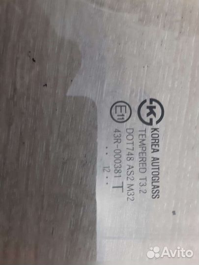 Заднее стекло левой двери Kia Rio 3