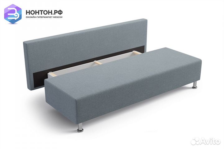 Диван еврокнижка Канна темно-серый