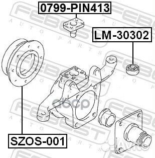 Палец кулака поворотного suzuki jimny SN413 199