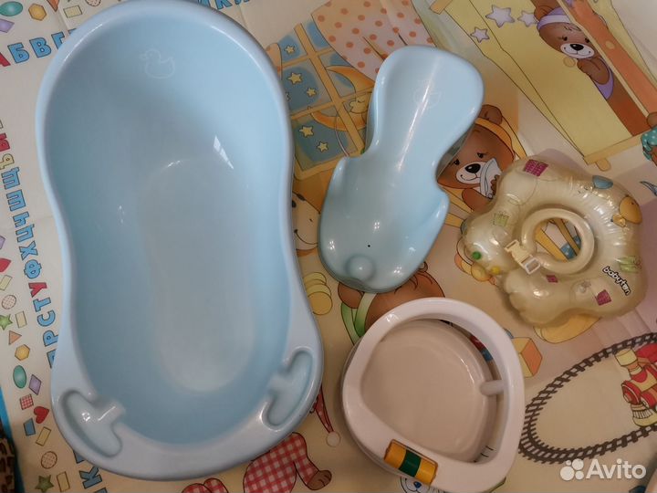 Ванночка для купания, горка, круг, сиденье