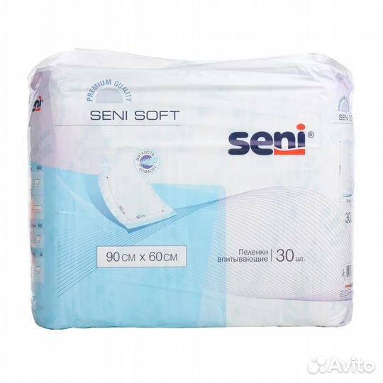 Пеленки одноразовые 60х90 30 штук seni soft
