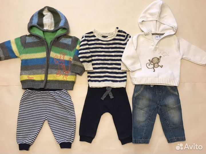 Одежда пакетом для мальчика 3-6 м (30 ед) р. 62-68